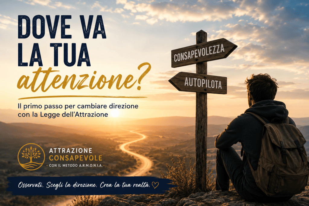 Sai cosa vuoi. Ma sai dove stai mettendo la tua&nbsp;attenzione?
